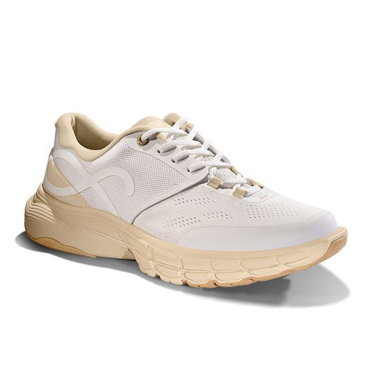 FAJO Recycled-material Upper Cushioned Anti-Rollover Low-Top Running Shoes - WHITE MOUNTAIN