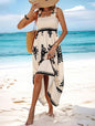Aztec Ethnic Pattern Wrap Maxi Dress