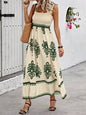 Aztec Ethnic Pattern Wrap Maxi Dress