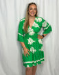 Aztec Printing V Neck Midi Dress