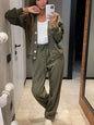 Casual Comfort Jacket Cardigan Sweatpants Set