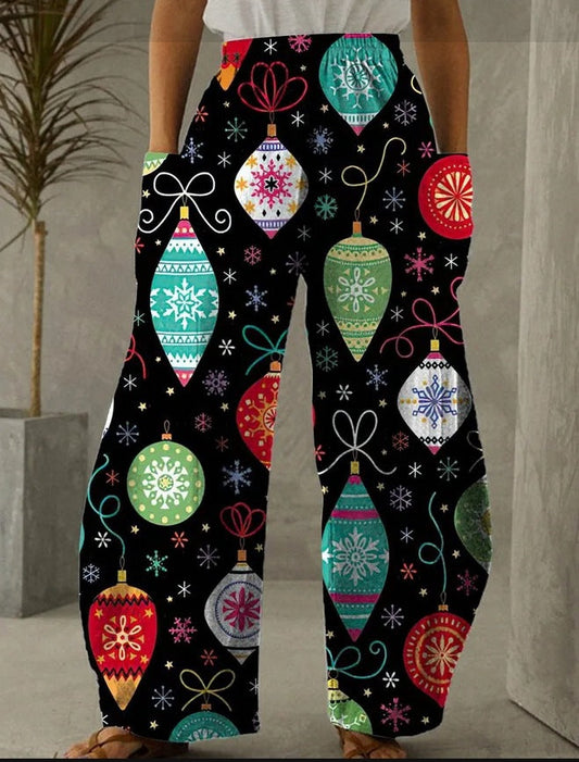 Ceramic Printed Casual Loose Pants