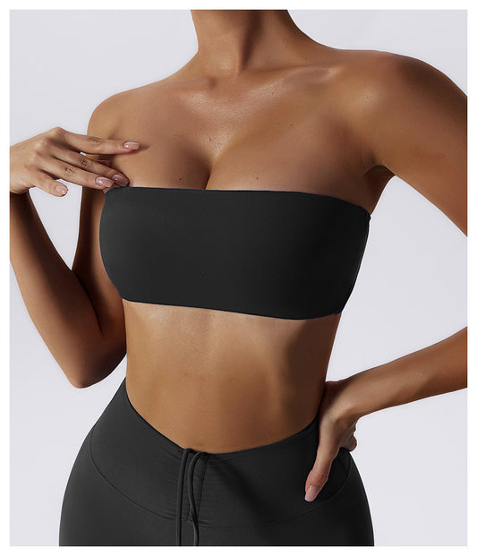 Anti-Exposure Tube Top With Bottoming Yoga Underwear