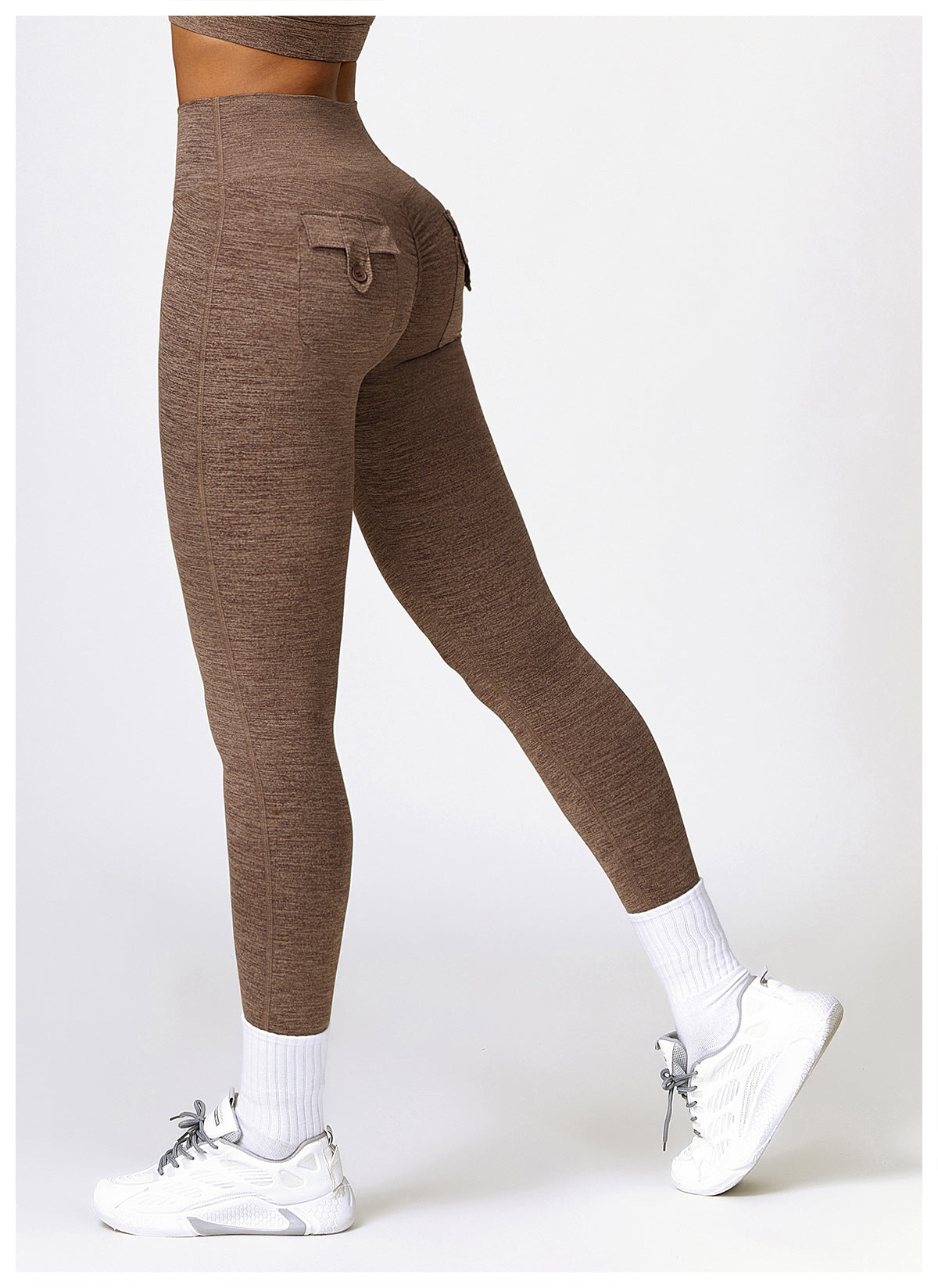 Brushed High Waist Pocket Yoga Pants
