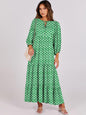 Floral Print Bell Sleeve Maxi Dress