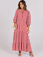 Floral Print Bell Sleeve Maxi Dress