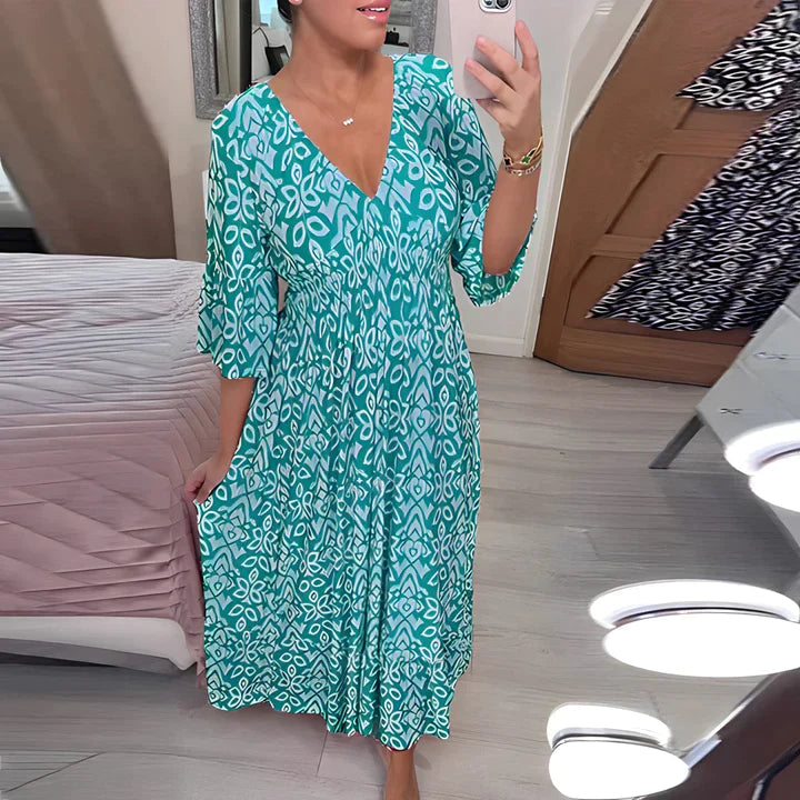 Floral Seaside Resort Maxi Dress