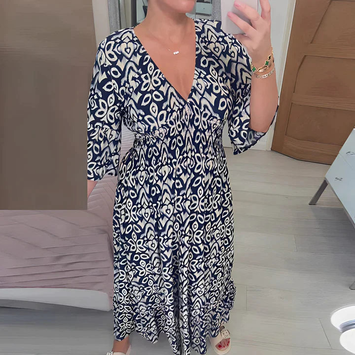 Floral Seaside Resort Maxi Dress