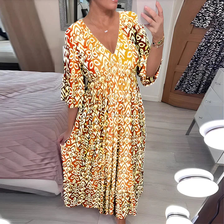 Floral Seaside Resort Maxi Dress