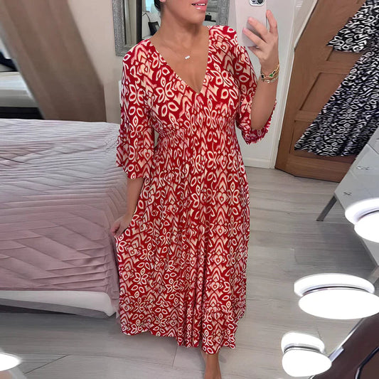 Floral Seaside Resort Maxi Dress