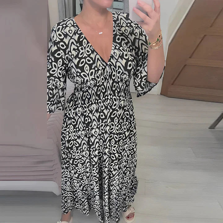 Floral Seaside Resort Maxi Dress