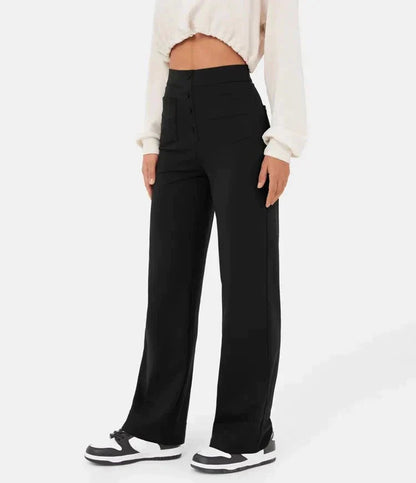 High Waisted Elastic Casual Pants
