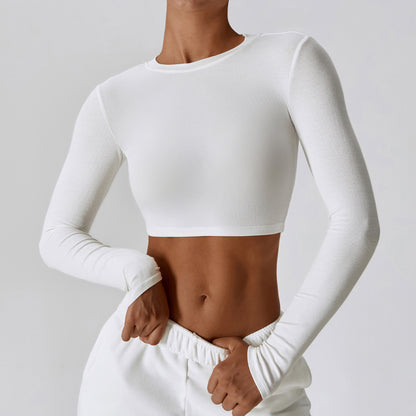 Quick Drying Slimming Long Sleeve Yoga Top