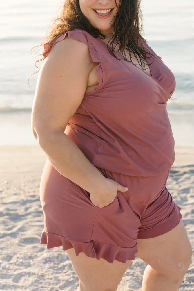 Swim Romper Built-in Bra