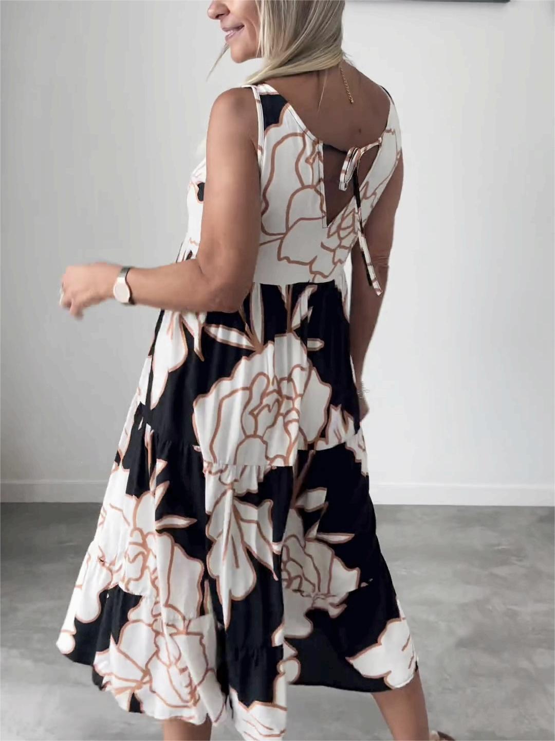 Floral Print Off The Shoulder Maxi Dress