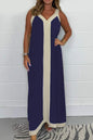 Panelled Trim Maxi Dress