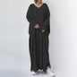 Knitted Full Hem Pockets Maxi Dress