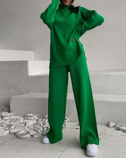 Loose Casual Sweater and Soft Pants Set