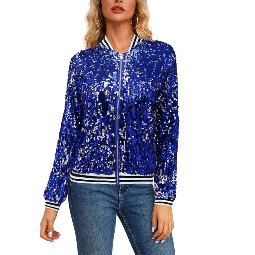 Sequined Long-Sleeved Women's Jacket