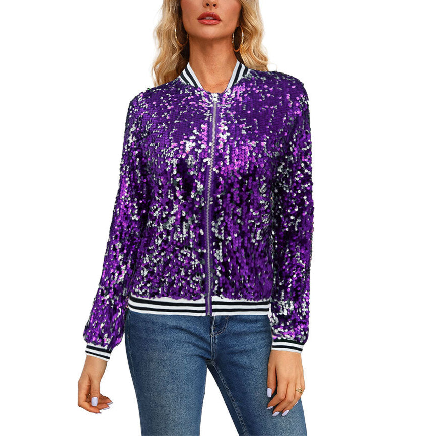 Sequined Long-Sleeved Women's Jacket