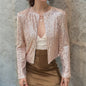 Solid Color Cardigan Casual Versatile Sequined Jacket